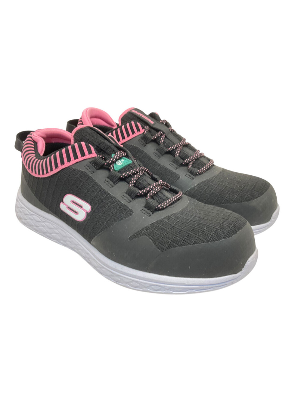 Skechers Women's Aluminum Toe SP Slip Resistant Safety Shoes 99996595 Black 8.5M
